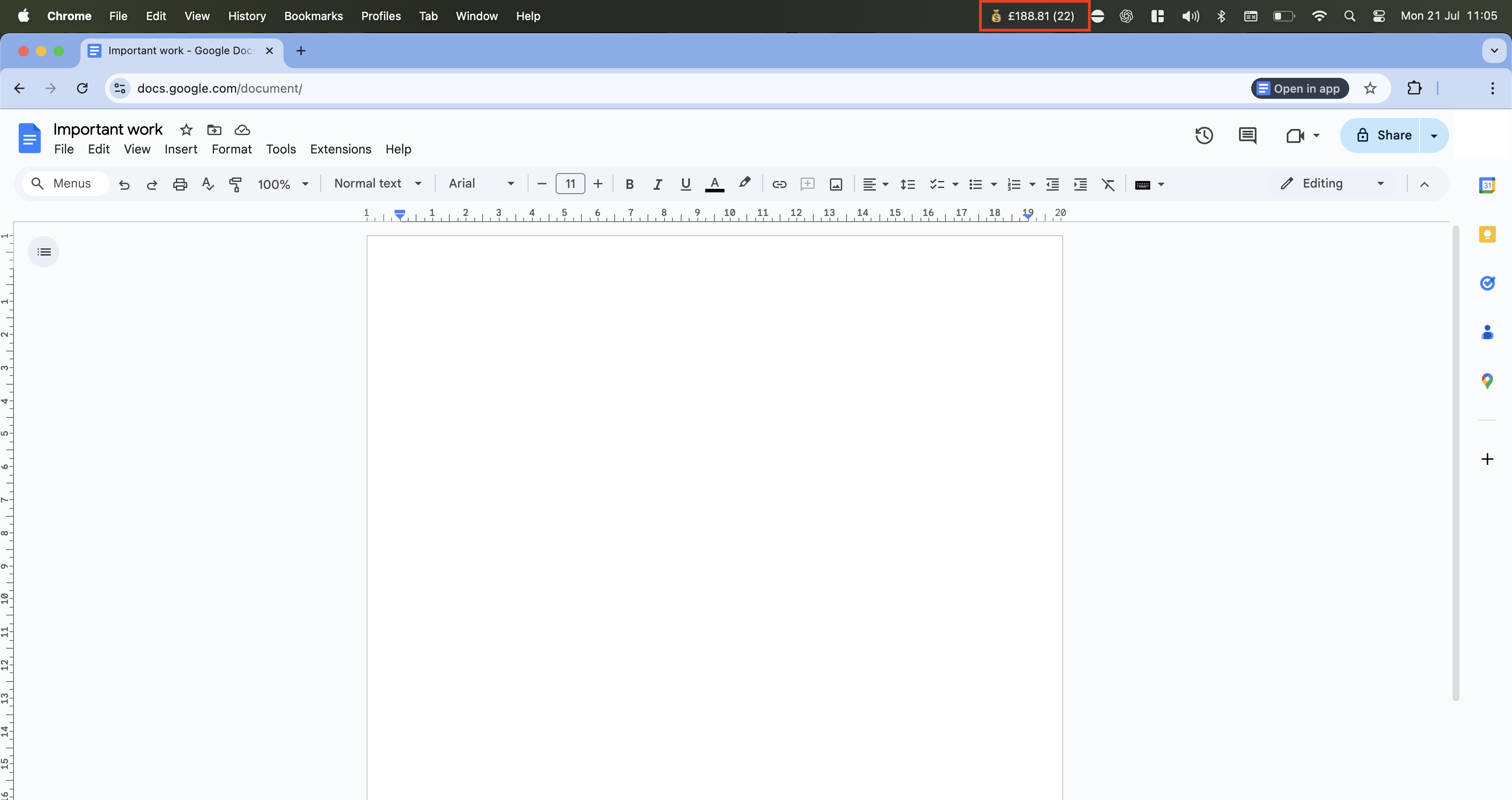 SaleSee icon in menu bar